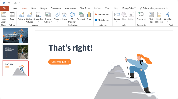 De juiste antwoord dia maken De juiste antwoord dia maken in PowerPoint